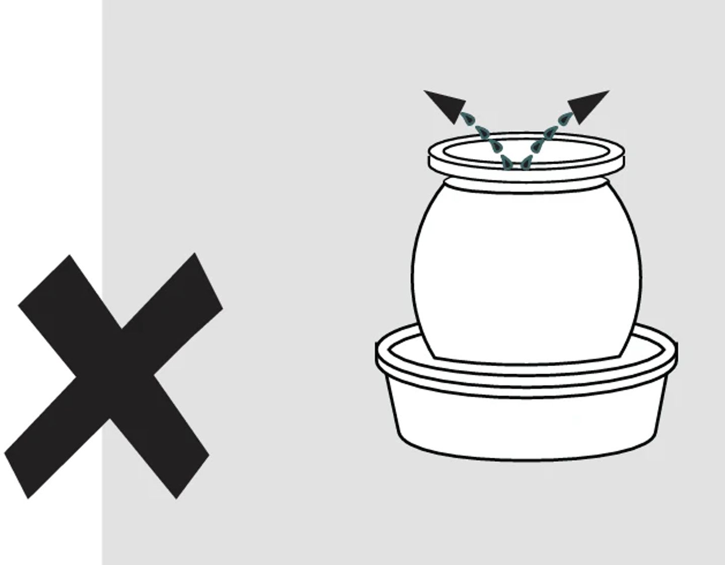 Never leave the clay pot cooler uncovered.