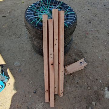 The four legs and their offcuts