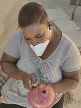 Using a cutter to make holes into the plunger