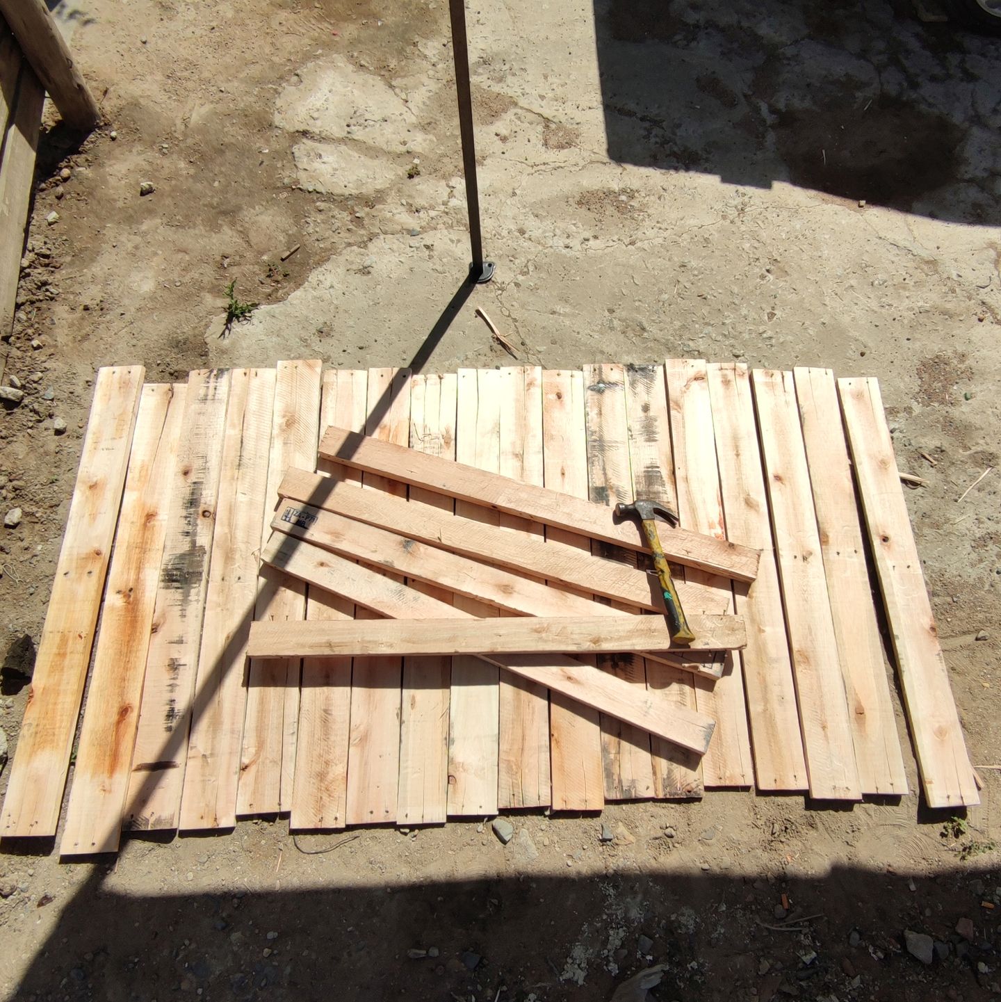 Pile of all pieces we got out of the palettes