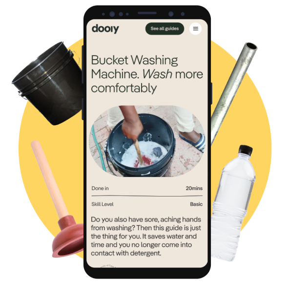 Screenshot of dooiy web app on a mobile device