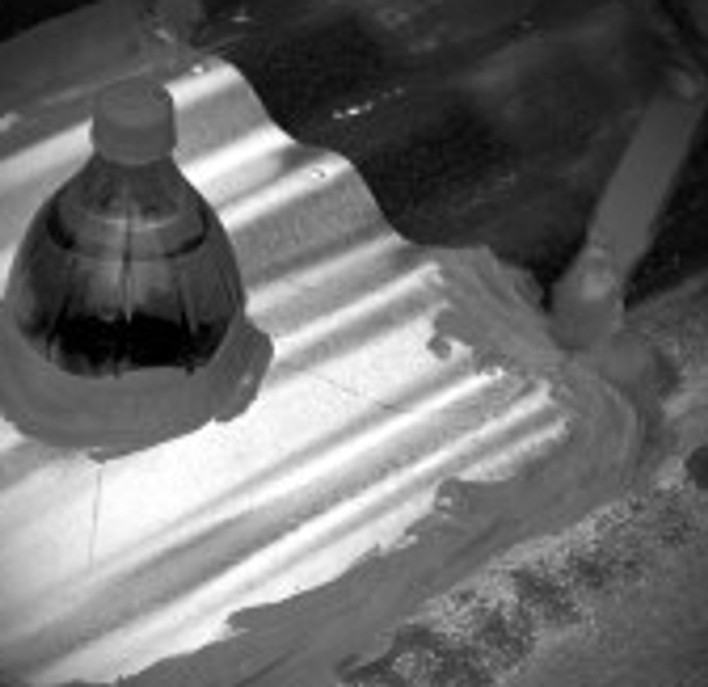 Apply rubber sealant