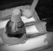 Apply rubber sealant