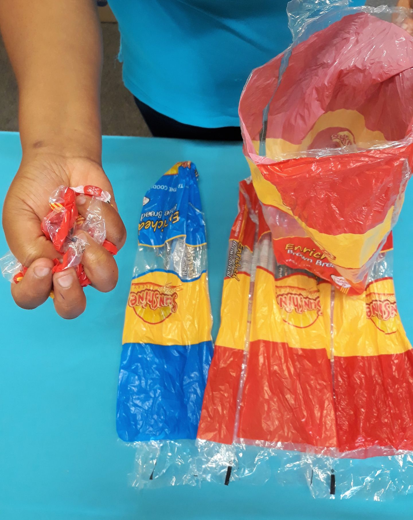 Put all the bread bags in one bread bag