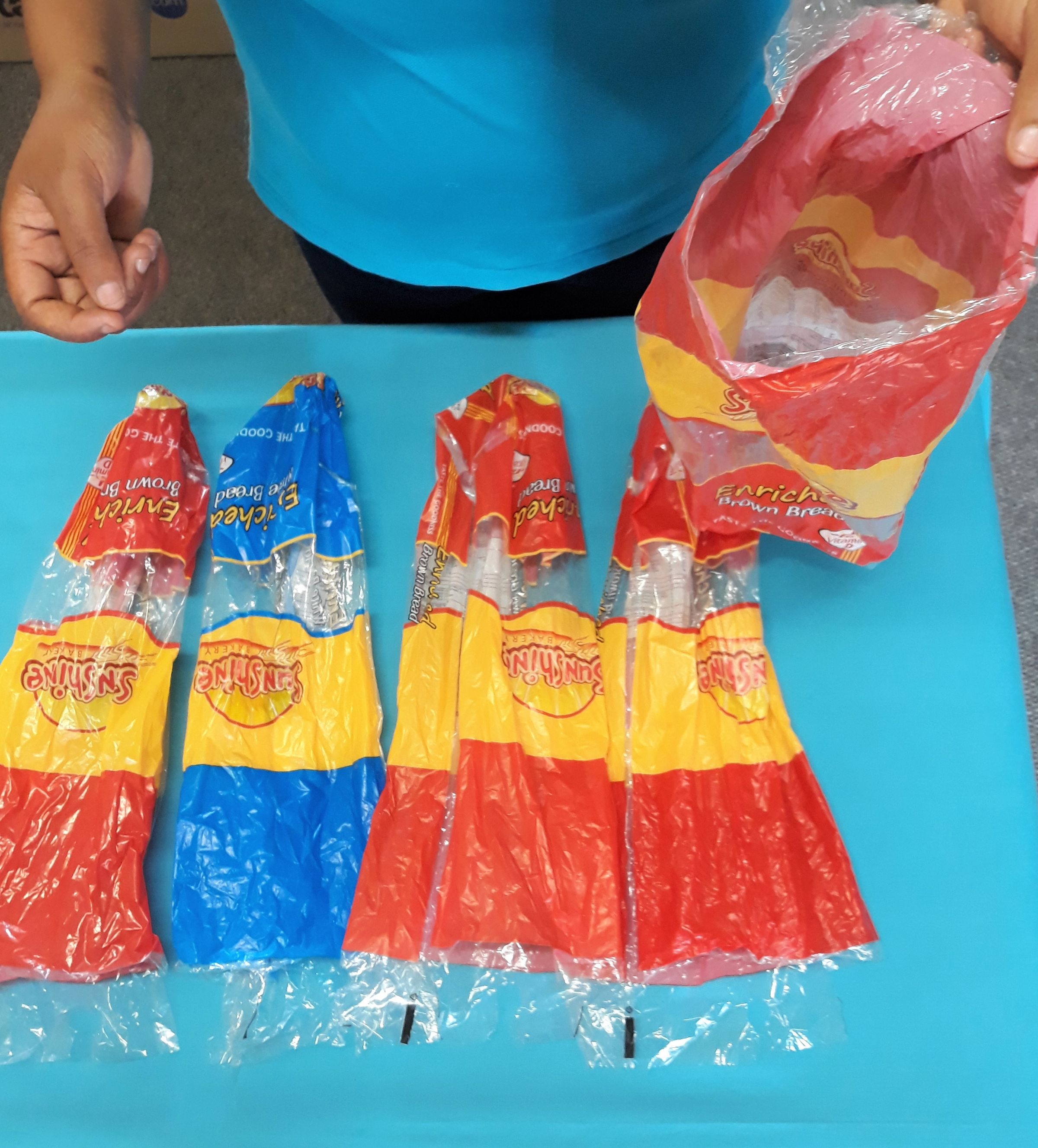 Put all the bread bags in one bread bag