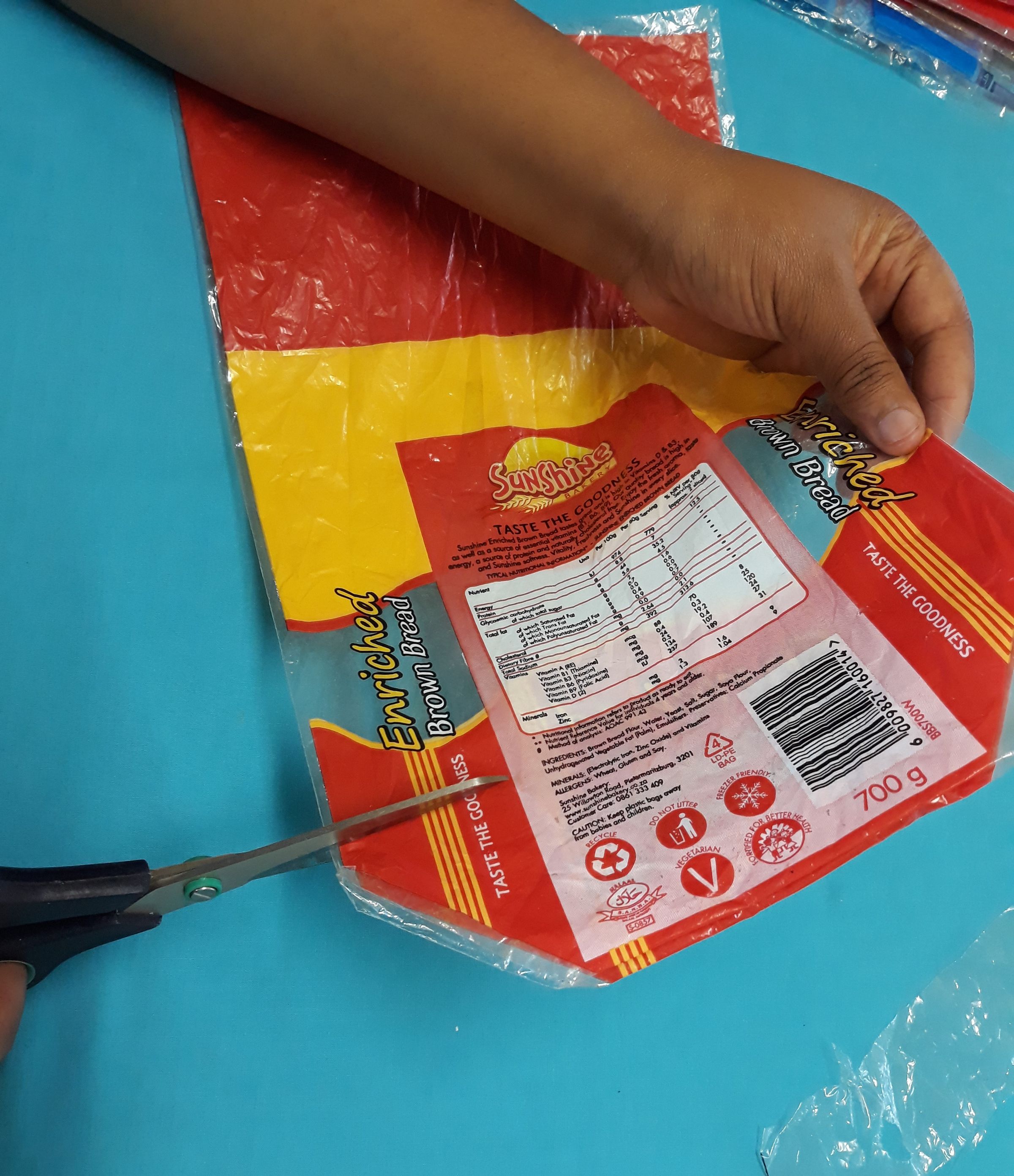 Cutting off the bottom straight above the fold line