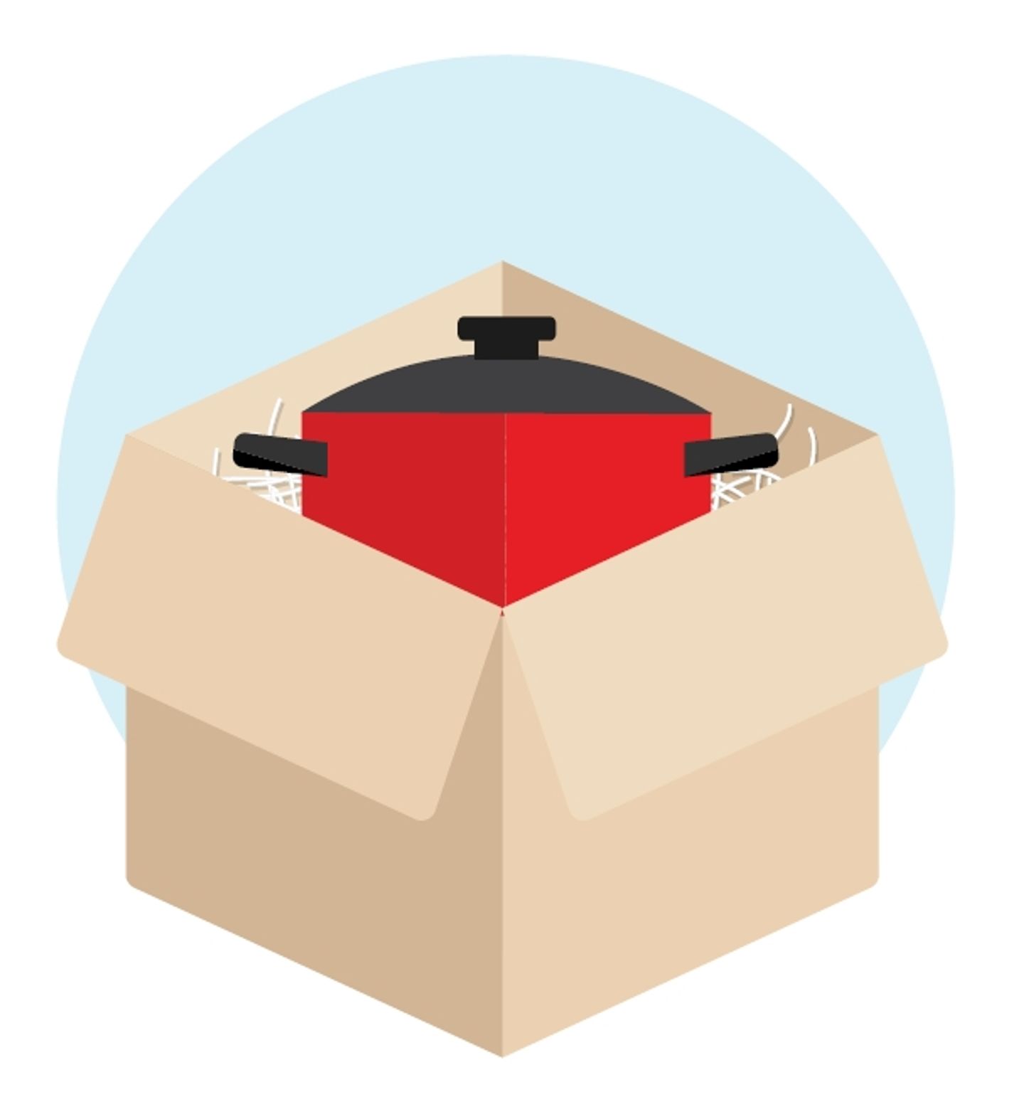 Put the pot in the box