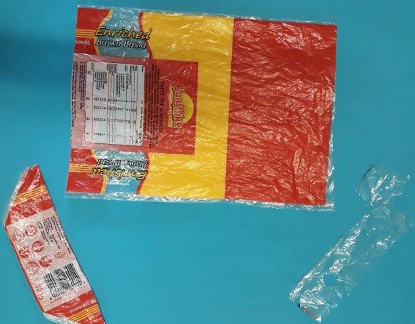 Cut-offs from one bread bag