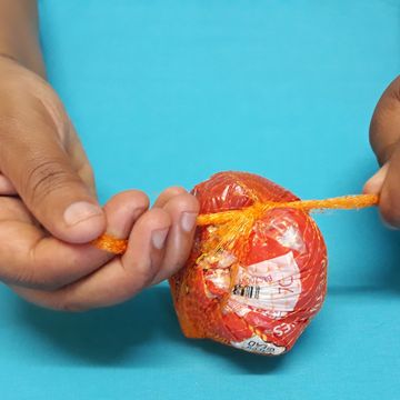 Tie the two pieces together