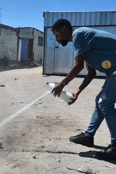 Demonstration of fire extinguisher